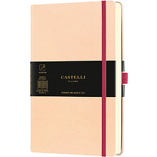 Блокнот Castelli Milano "Aqua Seashell", А5, 120 листов, клетка, светло-розовый