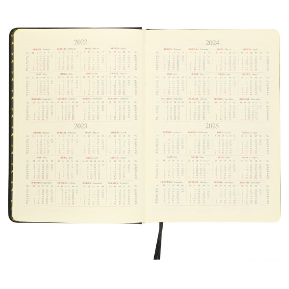 Ежедневник недатированный "FIORENZO Pastel soft touch", A5, 168 листов, черный, срез желтый - 6