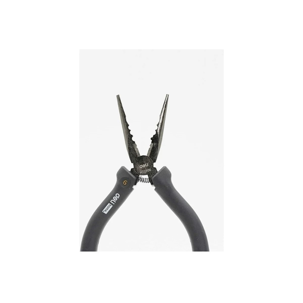 Длинногубцы Deli HS EHT2106, 160 мм, Soft Touch, черный - 3