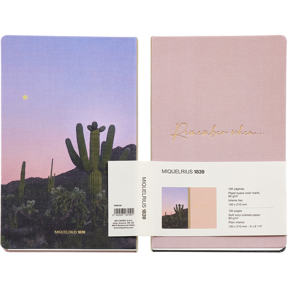 Блокнот Miquelrius "Remember Cactus", А5, 96 листов, нелинованный, розовый - 6
