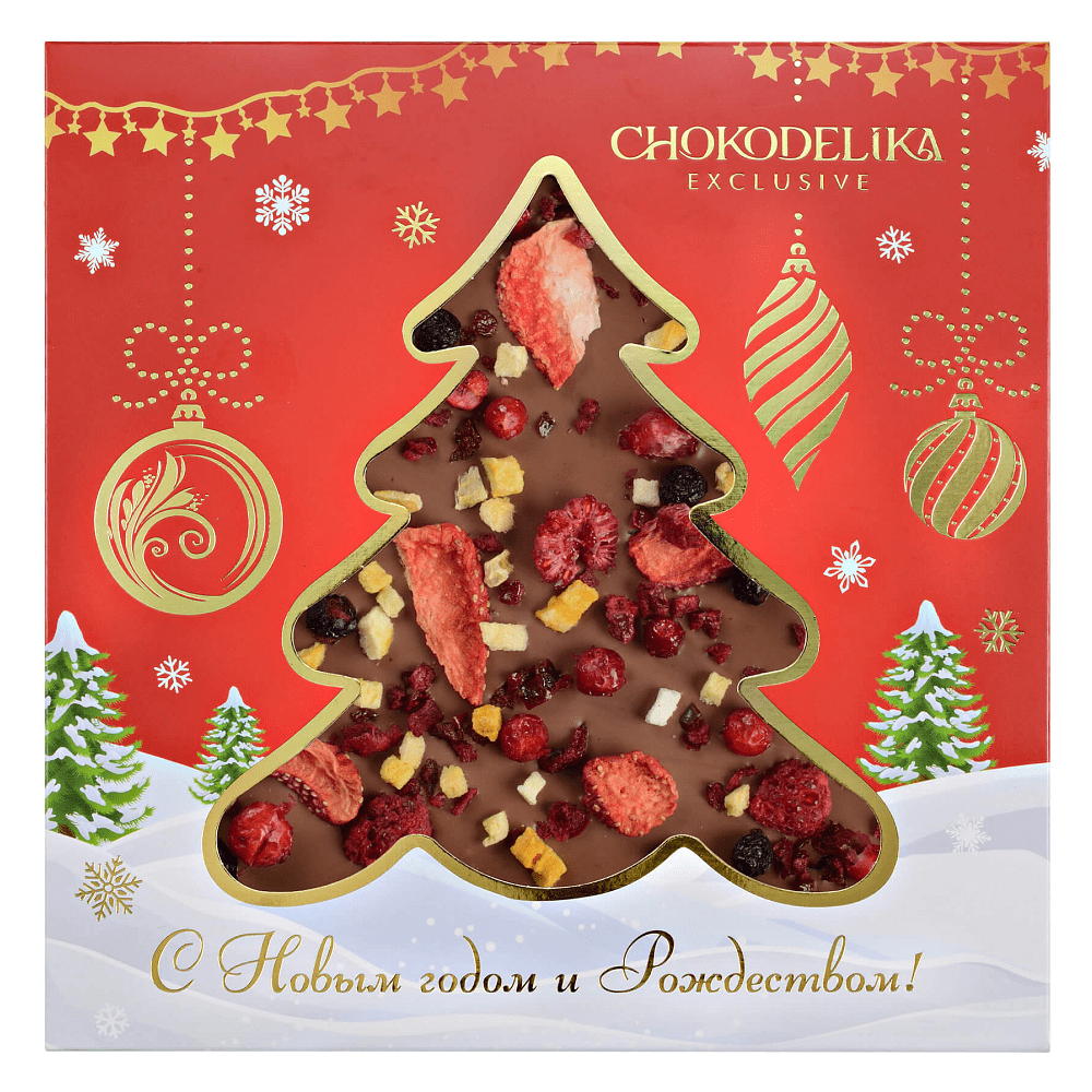 Шоколад молочный "Райские мечты", 150 г, новогодняя упаковка