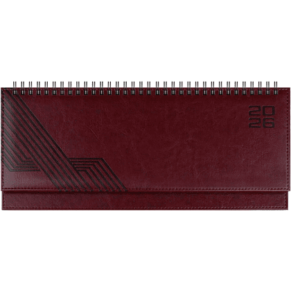 Планинг датированный "Сафир", 310х130 мм, 64 листа, бордовый, 2026