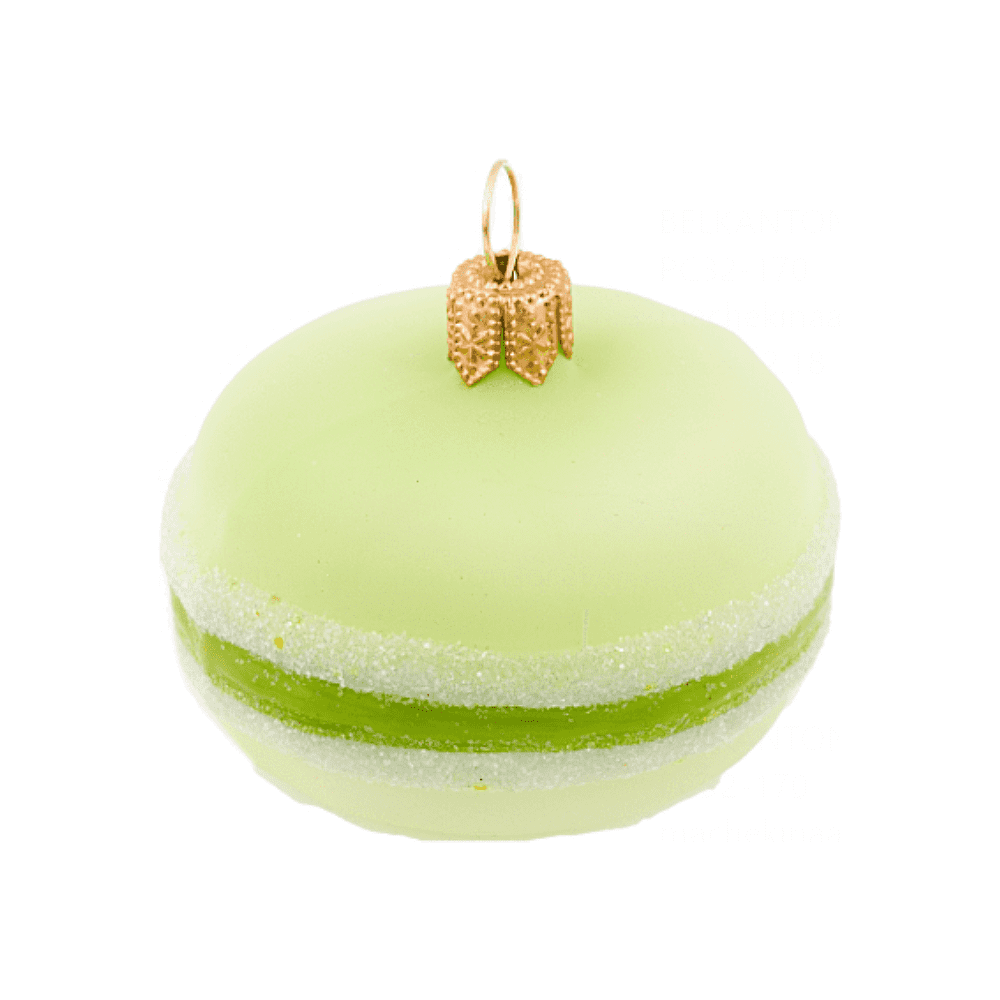 Украшение елочное "Macarons" 5 см, стекло, зеленый