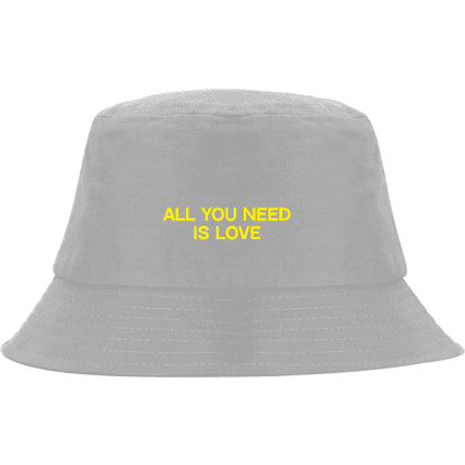 Панама «All you need is love», серый
