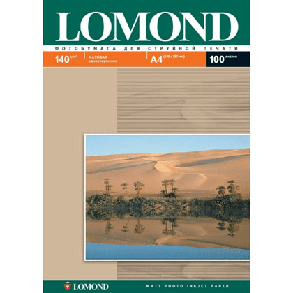 Фотобумага матовая для струйной фотопечати "Lomond", A4, 50 листов, 220 г/м2