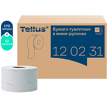 Бумага туалетная Tellus Комфорт T2, в мини-рулонах, 170 м, 2 слоя