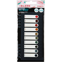 Закладки пластиковые "KLERK", 10 цветов, 20 штук, ассорти 