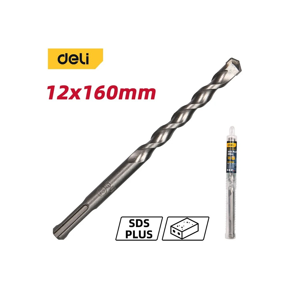 Бур по бетону Deli YS EDH-Y12160, 12x160 мм, SDS-PLUS - 2 Бур по бетону Deli YS EDH-Y12160, 12x160 мм, SDS-PLUS - 2