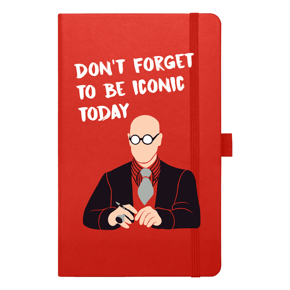 Скетчбук "Don't forget to be iconic today", 13х21 см, 140 г/м2, 80 листов, красный 