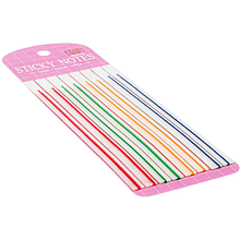 Закладки пластиковые "Calligrata", 140х6 мм, 8 цветовх20 штук, ассорти флуоресцентная