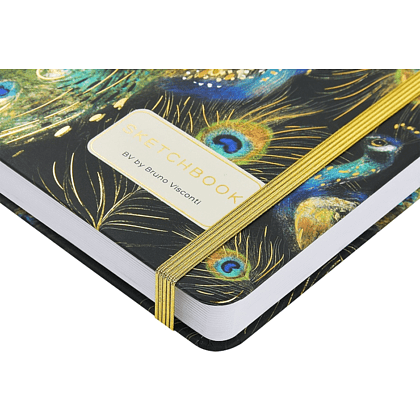 Скетчбук "Fauna. Павлины", 14.6х21.3 см, 180 г/м2, 96 листов, разноцветный - 3