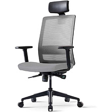 Кресло для руководителя Bestuhl "S30", сетка , ткань, пластик, серый