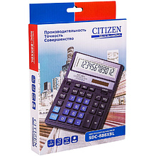 Калькулятор настольный Citizen "SDC-888XBL", 12-разрядный, синий