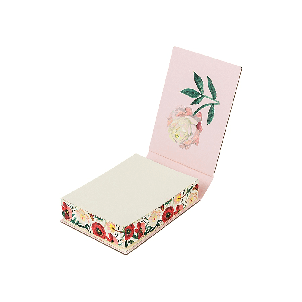 Блокнот "Flora. Пионы", A6, 250 листов, нелинейный, склейка сверху, белый, розовый - 3