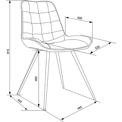 Стул Бюрократ "CH-K2_2", ткань, светло-коричневый, металл, комплект 2 штуки - 9