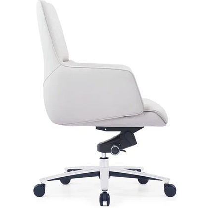 Кресло компьютерное SitZone CH-500B, кожа, алюминий, белый - 3