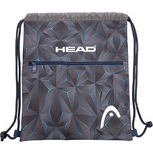 Мешок для обуви "Head 3D blue", 45x38 см, чёрный