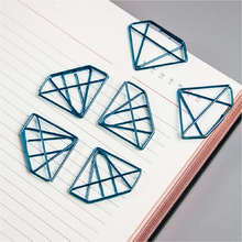Скрепки Meshu "Diamonds", 25 мм, 6 шт., голубой
