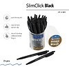 Ручка шариковая автоматическая "PointClick. Black", 0,5 мм, пластик, ассорти, стерж. синий - 4