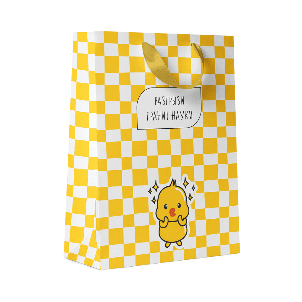 Пакет бумажный подарочный "Утки/Панды", 18х22.7х10 см, ассорти - 2