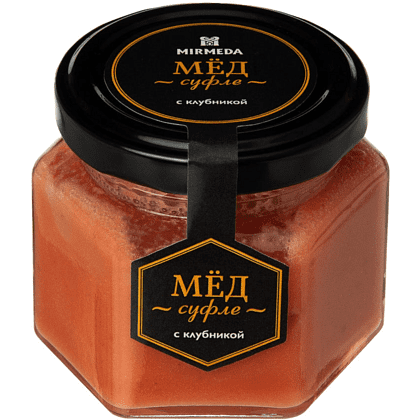 Мёд-суфле "Mirmeda" с клубникой, 150 гр