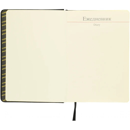 Ежедневник недатированный "FIORENZO Pastel soft touch", A5, 168 листов, черный, срез желтый - 4