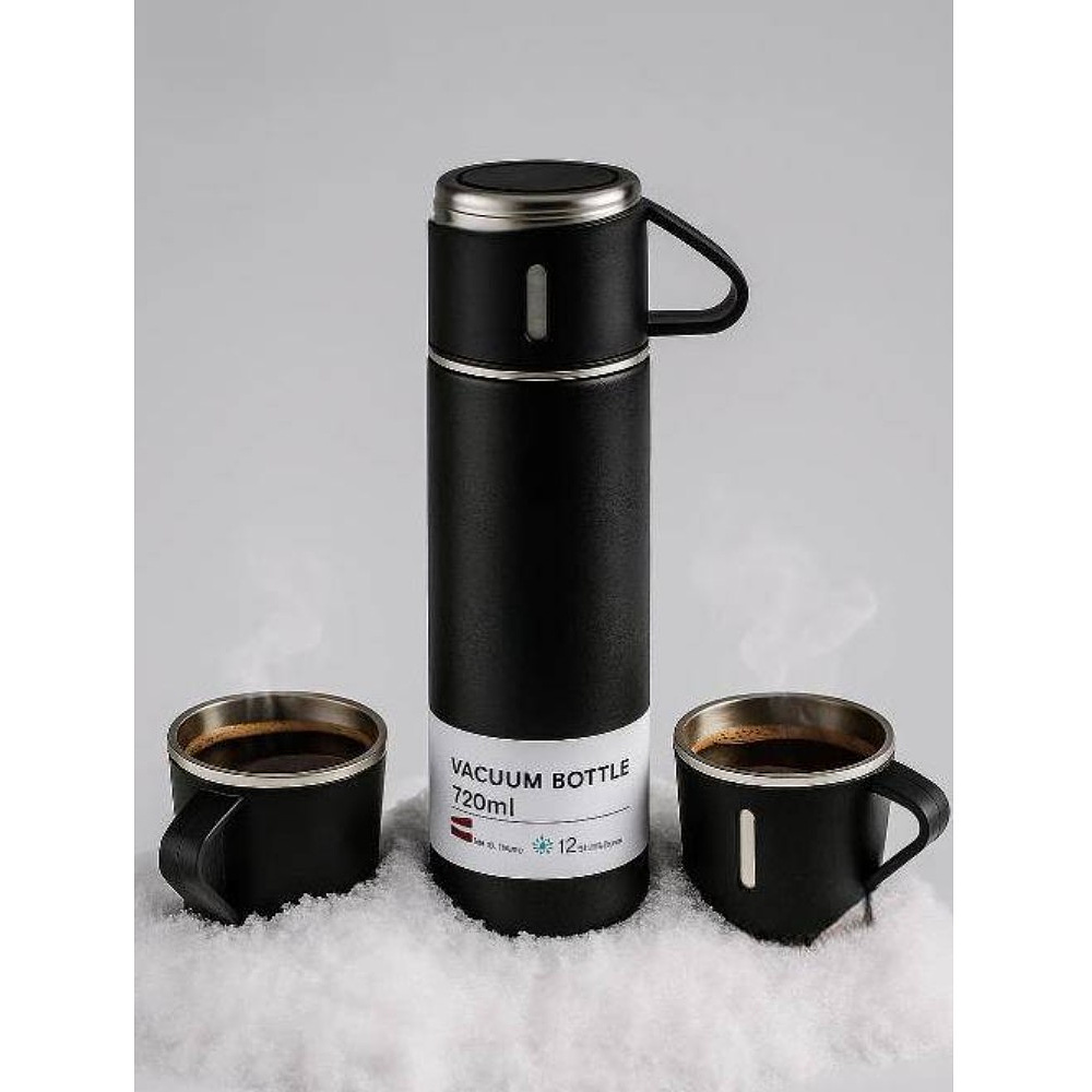 Набор "Classic", термос, 500 мл. + чашка 2 шт., черный - 2