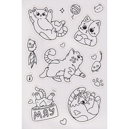 Раскраска "Раскраска-стикербук. Кошечки" - 3