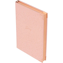 Ежедневник недатированный "FIORENZO Shine", A5, 168 листов, в клетку, розовый, срез бронза