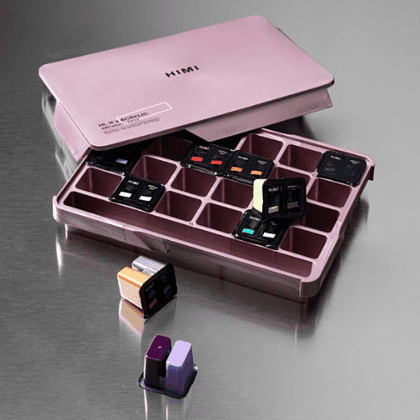 Краски акриловые"Himi Jelly Cup", набор 36 цветов, 12 мл, кювета - 8