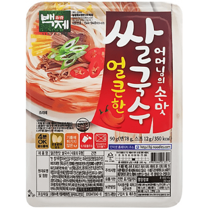 Лапша быстрого приготовления "Baekje" рисовая с острым вкусом, 92 гр