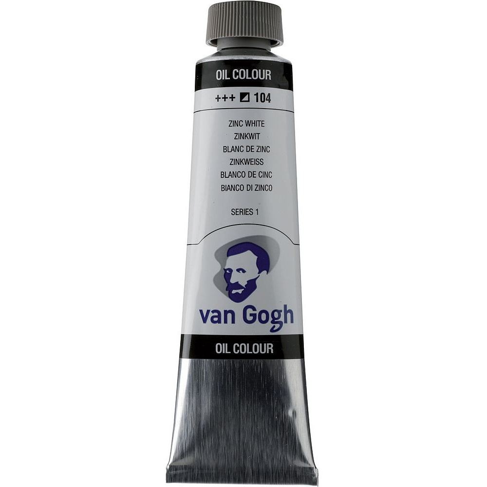 Краски масляные "Van Gogh", 104 белила цинковые, 40 мл, туба