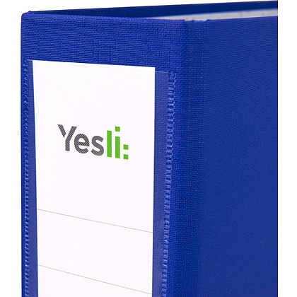 Папка-регистратор "Yesli:", А4, 75 мм, ПВХ, синий - 2