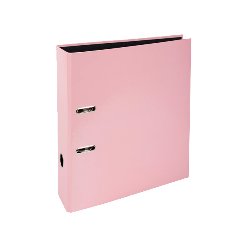 Папка-регистратор "Aquarel", А4, 80 мм, ламинированный картон, розовый