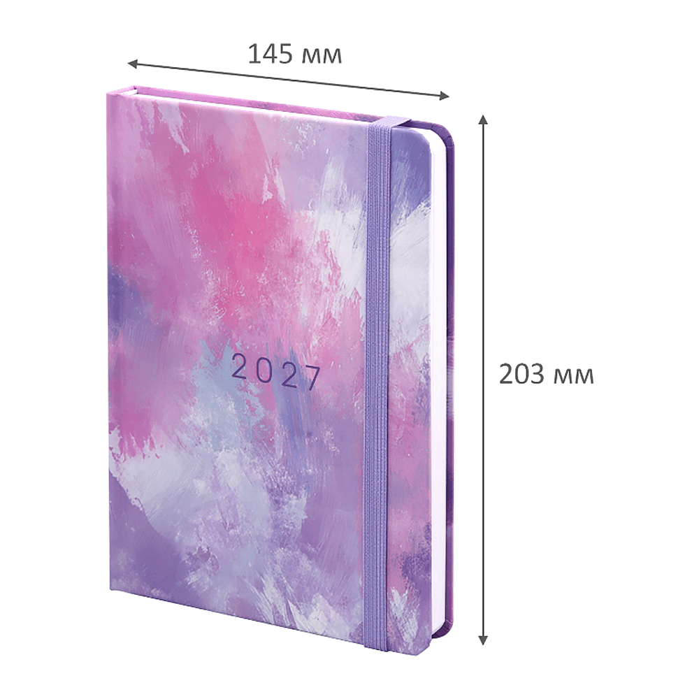 Ежедневник датированный "Pastel" на 2027 год, А5, 320 страниц, линейка, разноцветный - 2