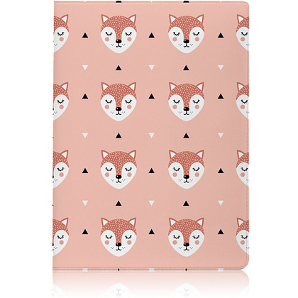 Обложка для паспорта "Sleep Foxes", ПВХ, розовый