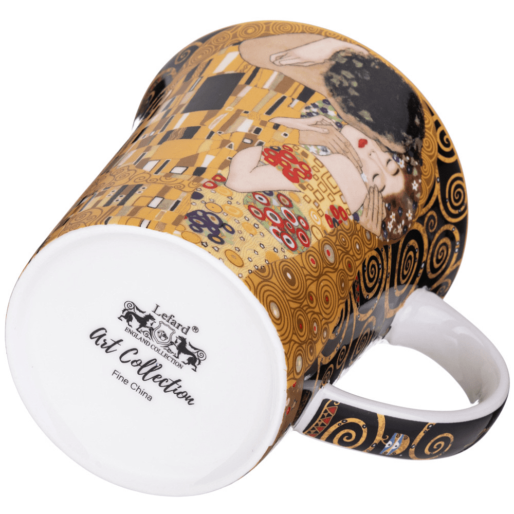 Кружка фарфоровая "Поцелуй", 420 мл, коричневый - 4