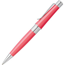Ручка шариковая автоматическая "Cross Beverly Coral Pearlescent", 0.7 мм, коралловый, серебристый, стерж. черный