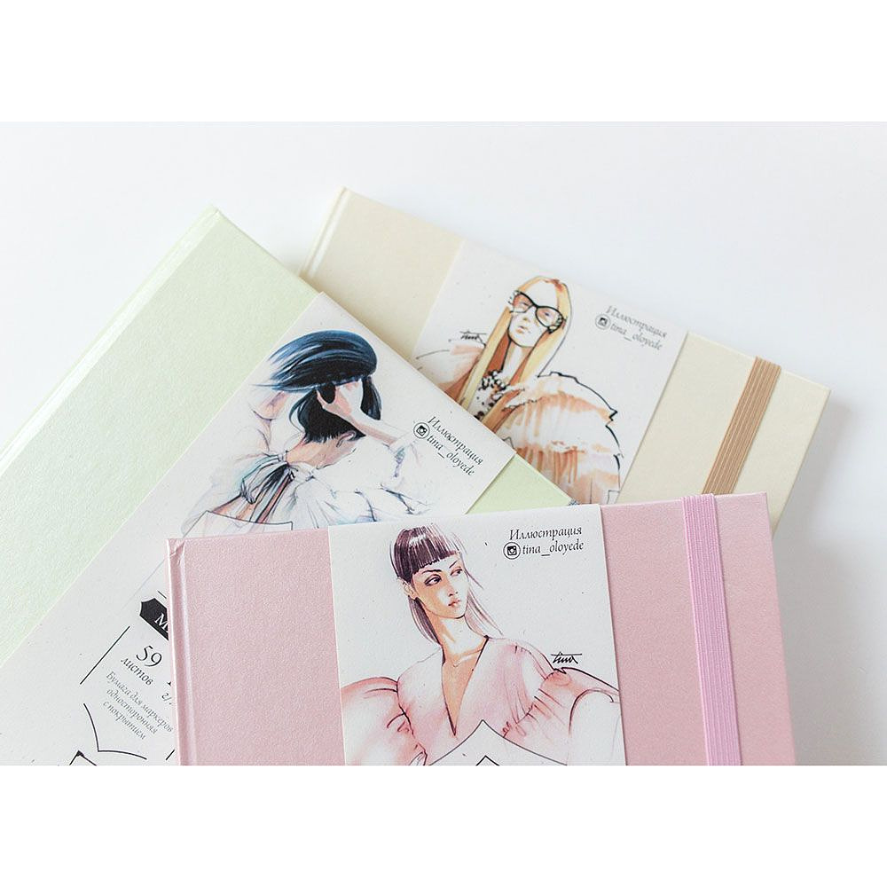 Скетчбук для маркеров "Fashion", 20x20 см, 75 г/м2, 80 листов, розовый - 3