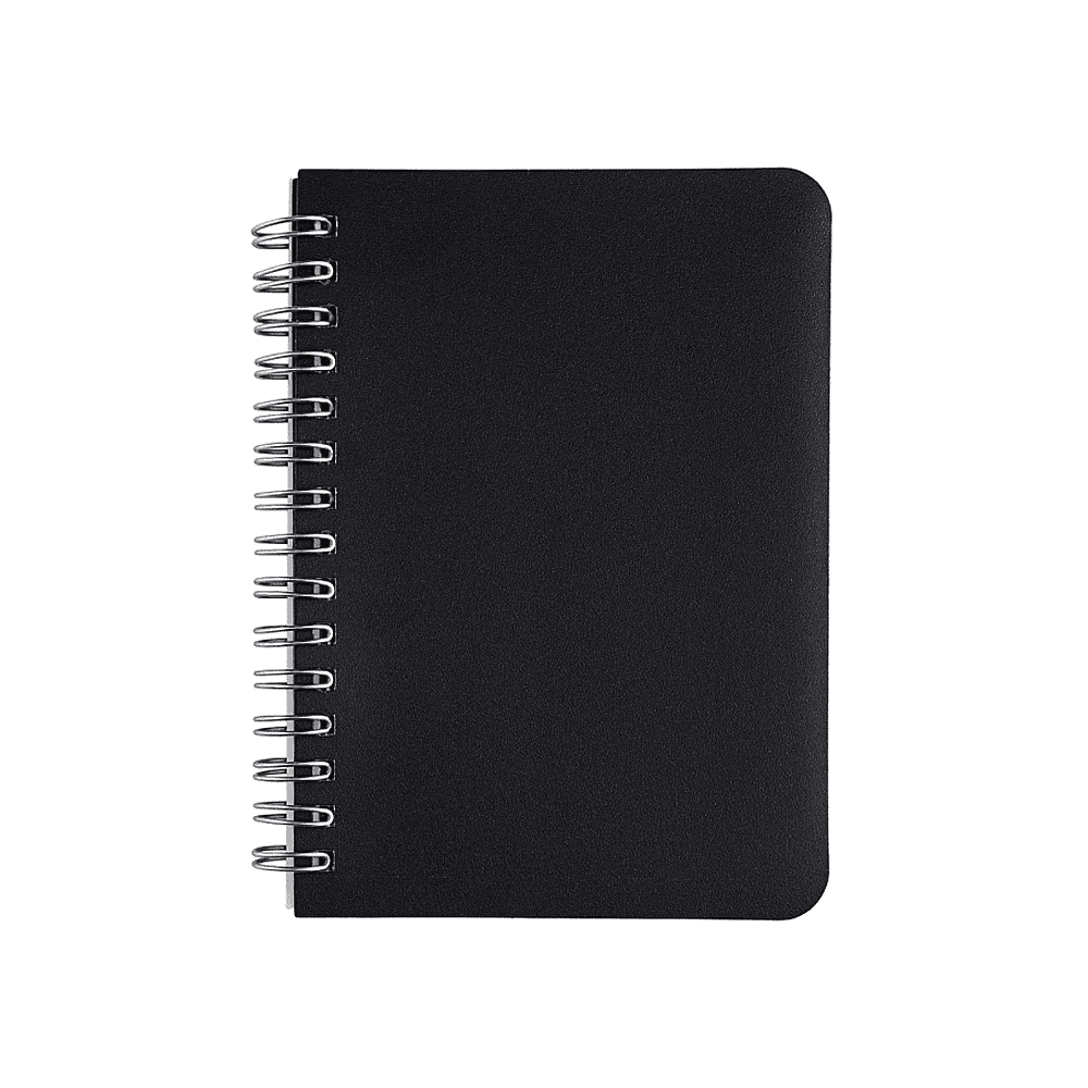 Блокнот "xPro", А6, 80 листов, клетка, спираль сбоку, черный