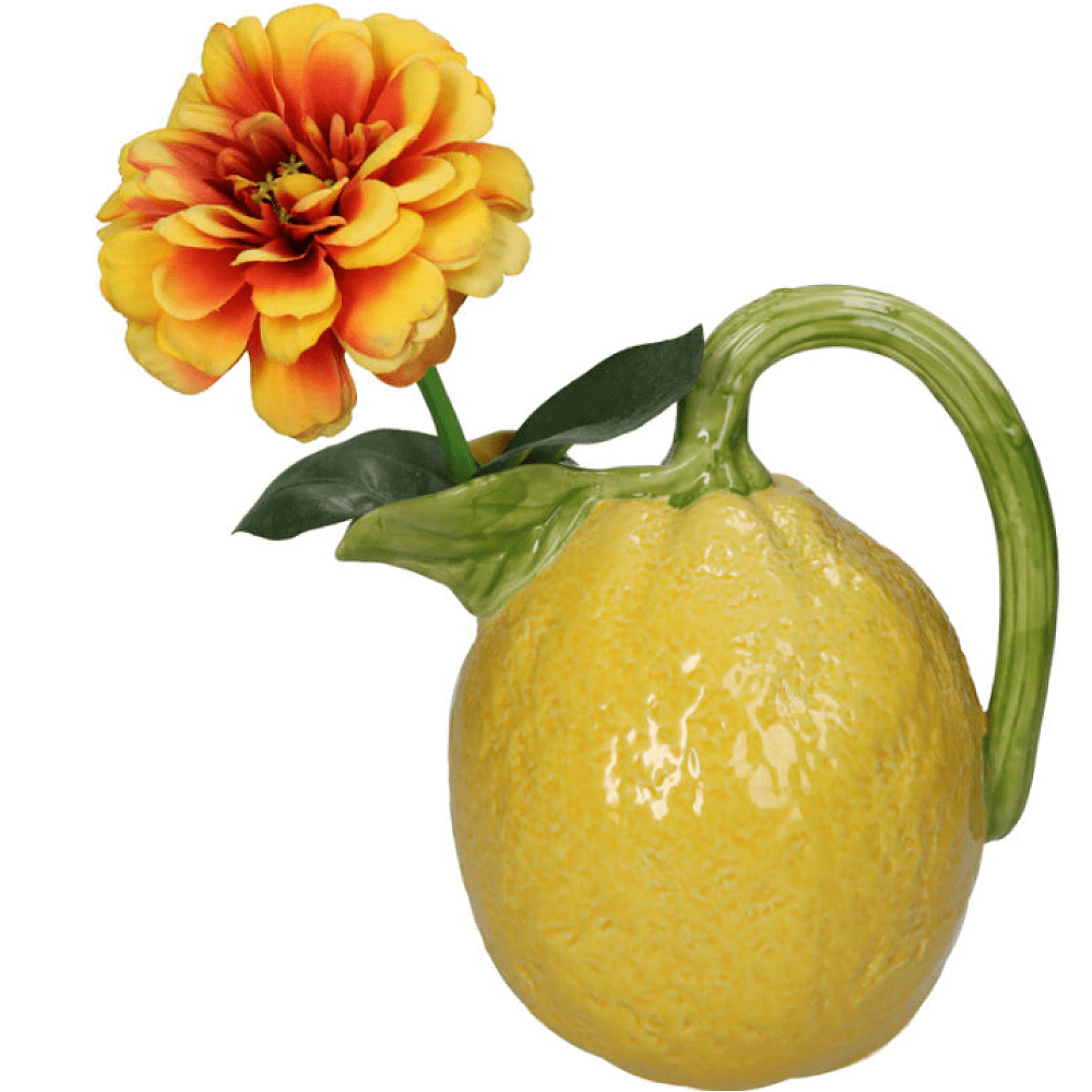 Ваза "Lemon", фаянс, желтый, зеленый - 3