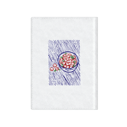 Обложка для паспорта "Драники", натуральная кожа, разноцветный - 3