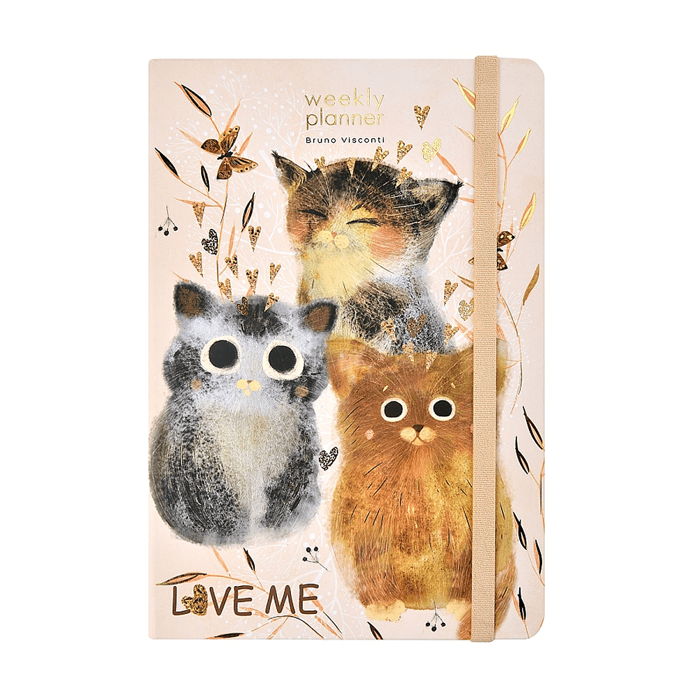 Еженедельник недатированный "Love me", А5, 144 страниц, линованный, бежевый - 2