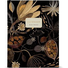 Тетрадь "Flora. Ночные цветы", A5, 80 листов, клетка, на кольцах, черный
