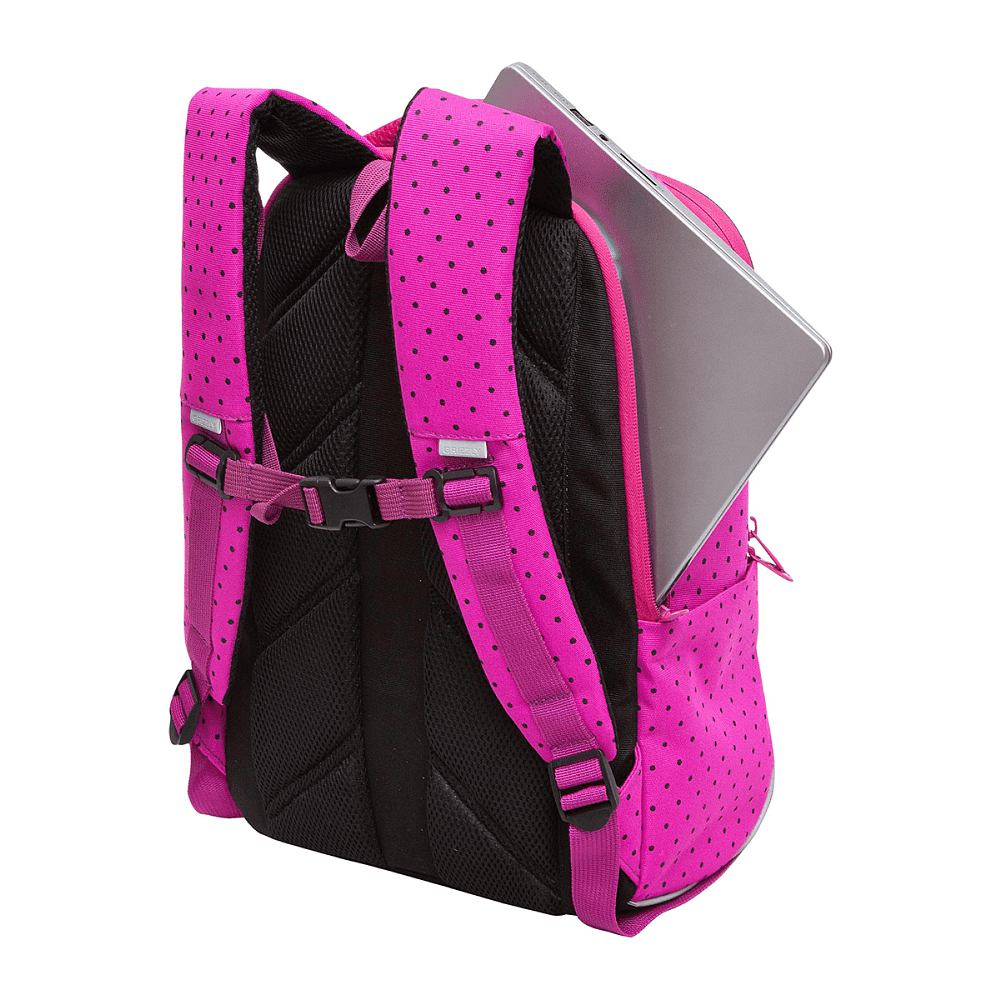 Рюкзак школьный "Greezly", с карманом для ноутбука, черный, розовый - 4