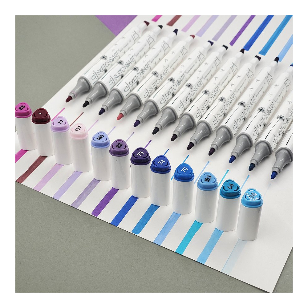 Набор двусторонних маркеров для скетчинга "Sketch&Art", 48 цветов - 4