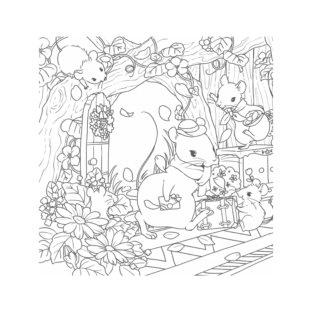 Раскраска "Увлекательные истории лесных зверят. Раскрашиваем приключения очаровательных пушистиков", Нацуки - 6