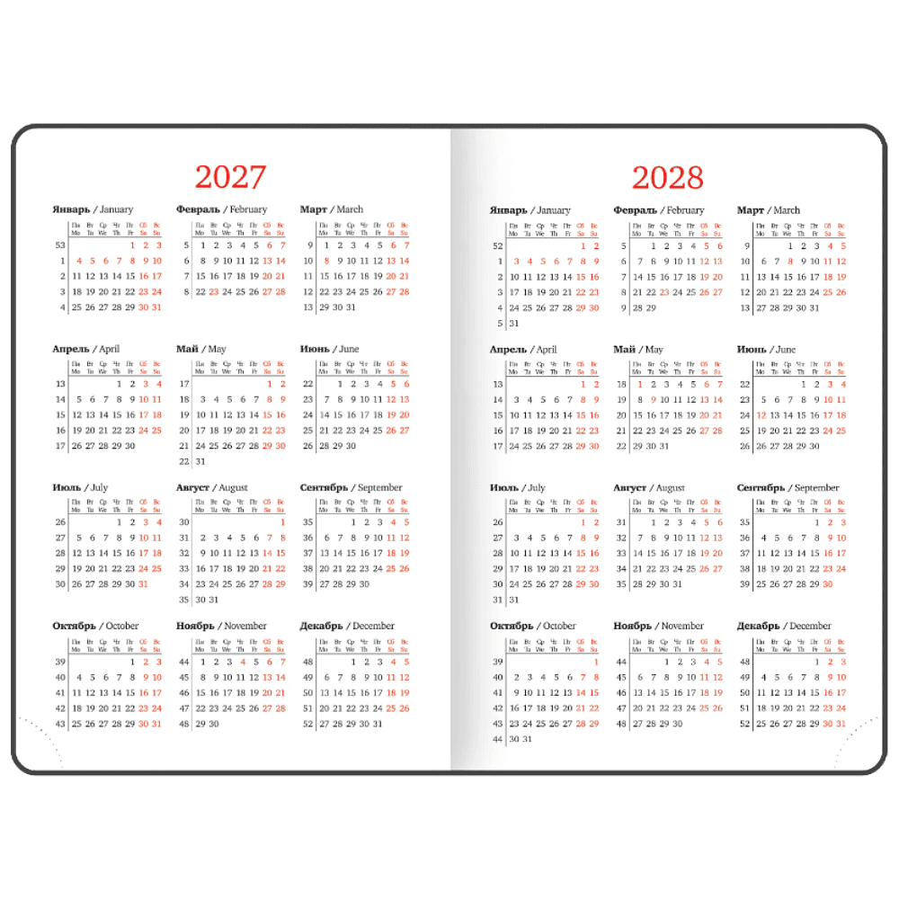 Ежедневник датированный "Impression" на 2027 год, А5, 352 страницы, черный  - 6