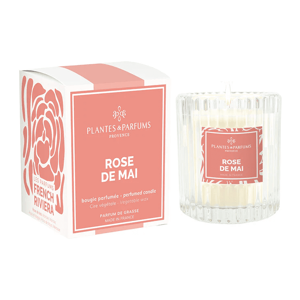 Свеча ароматическая PLANTES&PARFUMS "Rose de Mai", 180 гр., подарочная упаковка - 2