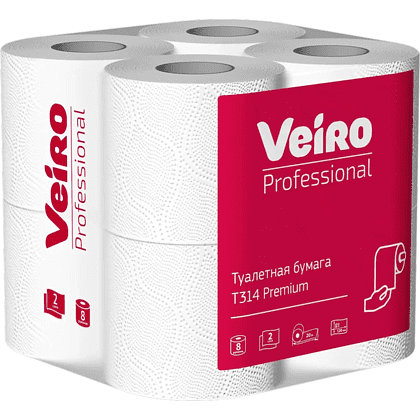Бумага туалетная Veiro Professional Premium, 6 рулонов, 2 слоя, 20 м - 2